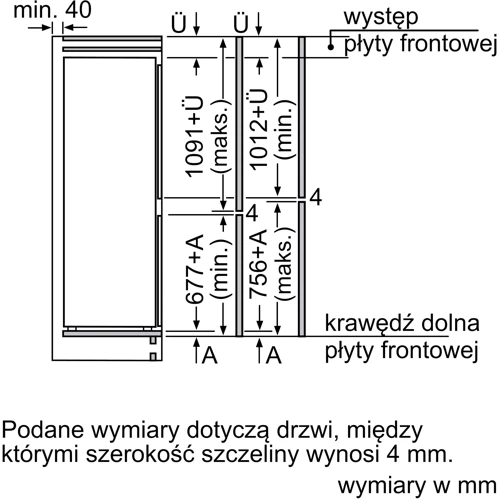 Встраиваемый холодильник Bosch KIN86VSF0: Объем морозильной камеры, л 67