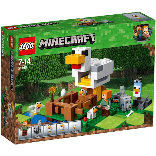 Конструктор LEGO MINECRAFT Курятник 198 деталей (21140): Рекомендуемый возраст от 7 до 14 лет