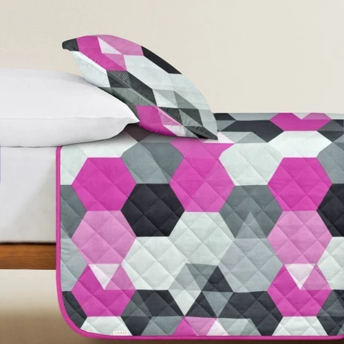 Покривало двостороннє Cosas Ромб Троянда 155х240 см (4822052073025)