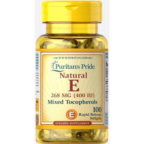 Puritan's Pride Vitamin E-400 iu Mixed Tocopherols Natural 100 caps Витамин Е cмешанные токоферолы