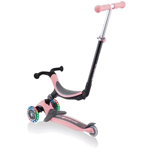 Самокат Globber Go Up Foldable Plus Lights Pastel Pink (пастельно-розовый)