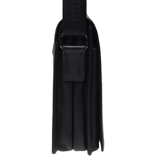 Чоловіча сумка почтальонка Giorgio Ferretti чорна (0149d15-black): Фактура матова, Зерниста