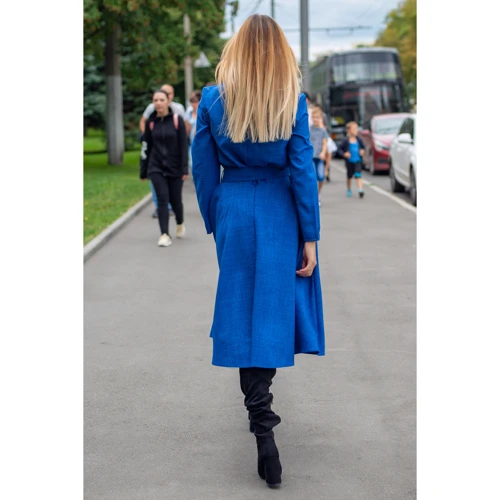 Платье FLFashion Плутос ХПП 3216 52 электрик повседневное удлиненное миди: Состав Лен