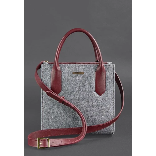 Женская сумка тоут BlankNote серая (BN-BAG-28-felt-vin): Страна производитель Украина