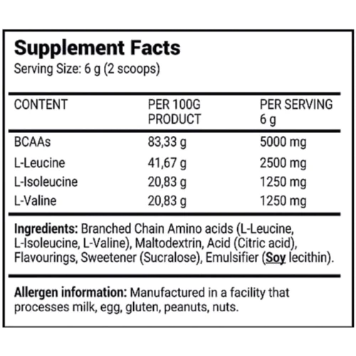 Аминокислота для спорта Tesla Nutrition BCAA 270g / 45 servings / Lemon: Вкус Лимон