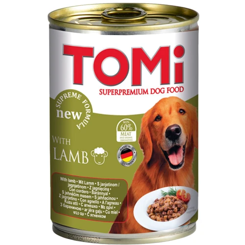 Консерви для собак TOMi lamb ягня супер преміум корм, 400 г