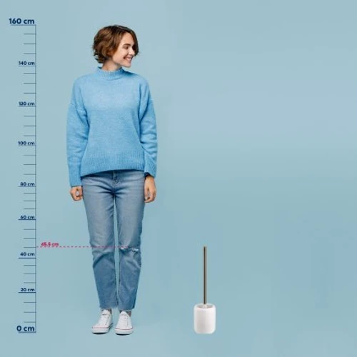 Ершик для унитаза KELA Adele белый 45.5х11 см (23733)