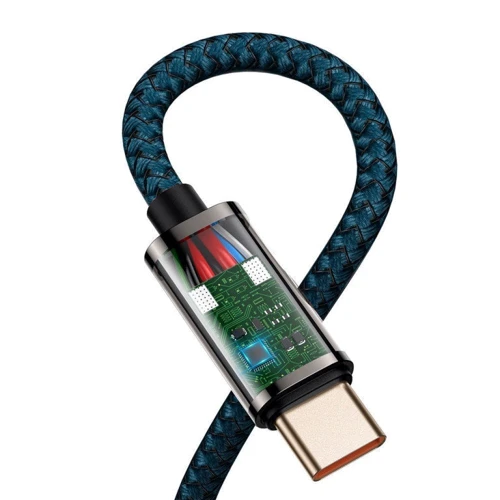 Кабель Baseus Cable USB-C to USB-C Legend Elbow 100W 1m Blue (CACS000603): Длина 1 м