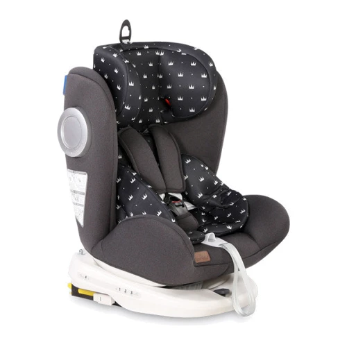 Автокресло Lorelli LUSSO SPS ISOFIX (0-36кг) (black crowns): Крепление Isofix есть