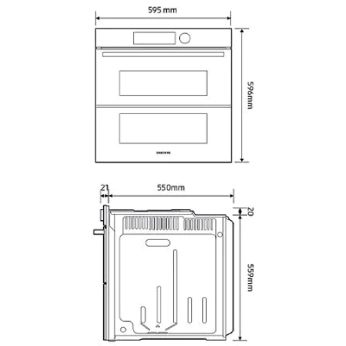 Духовой шкаф электрический Samsung NV7B5785JAK: Объем, л 76