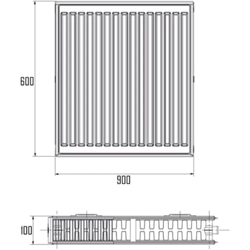 Imas 22-К 600х900 бок. подкл: Тип радиатора Панельный