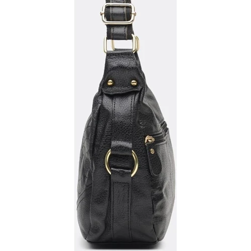 Женская сумка через плечо Borsa Leather черная (K1301-black): Тип Сумки