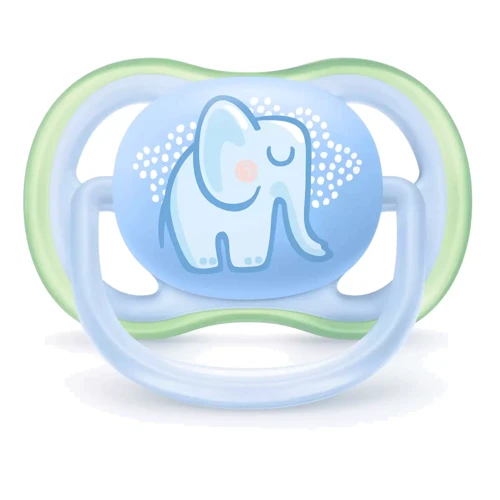 Пустушка Philips AVENT Ultra Air з декором для хлопчиків 0-6 міс 2 шт (SCF085/01): Форма соски ортодонтическая