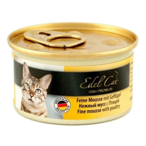 Влажный корм Edel Cat нежный мусс для кошек с птицей 85 g (4003024201060)