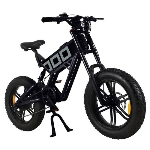 Электровелосипед Kugoo T01, (500 Вт, 48 В, 13 А/ч), колеса 20", черный: Размер 1420x300x800 мм