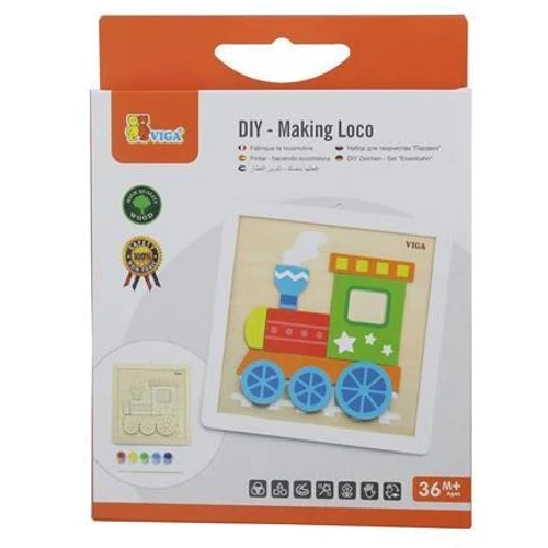 Набор для творчества Viga Toys Картина своими руками Паровозик (50686)