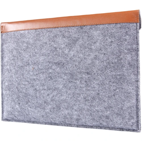 Gmakin Cover Envelope Felt Brown/Grey with Snap (GM12-15) for MacBook Pro 15/Pro 16: Матеріал повсть