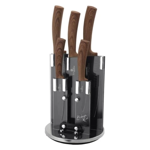 Набір кухонних ножів Berlinger Haus Ebony Rosewood Collection 6 предметів (BH 2530)