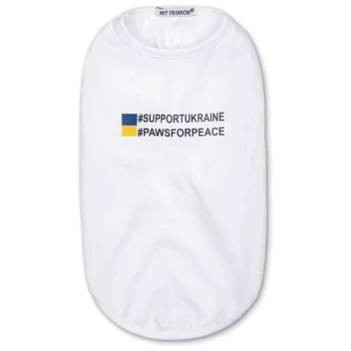 Борцовка для собак Pet Fashion #UKRAINE размер XS2 белая (4823082428304)