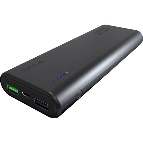 Внешний аккумулятор YENKEE Power Bank 20000mAh USB-C PD 45W Black (35053549): Количество USB 3