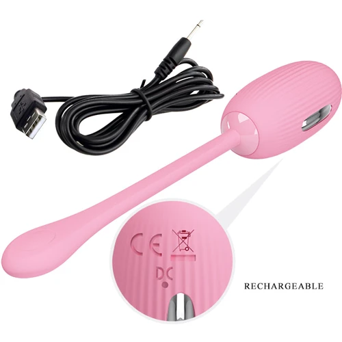 Виброяйцо с электростимуляцией Pretty Love Doreen Electric Shock Egg Light Pink