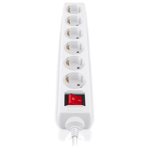 Сетевой фильтр REAL-EL RS-6 Protect M 5m, white (EL122300035): Тип подключения фильтра Евровилка