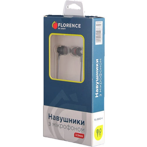 Навушники Florence FL-0052-K with mic Black: Тип кріплення без кріплень