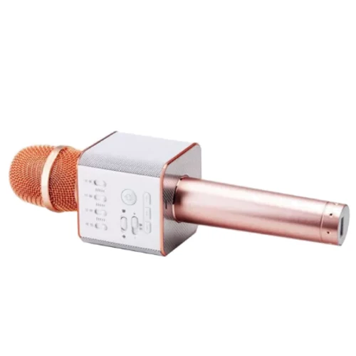 Микрофон MicGeek для караоке Q9 (Розовое золото): Вид микрофон