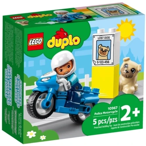 Конструктор LEGO DUPLO Town Полицейский мотоцикл 5 деталей (10967): Серия DUPLO