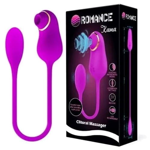Гибкий вибростимулятор с вакуумной стимуляцией LYBAILE Romance Кama USB (MC34)