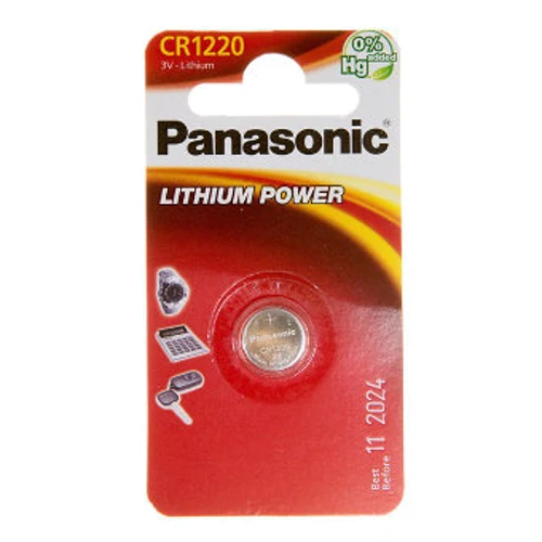 Батарейка Panasonic CR 1220 BLI 1 LITHIUM (CR-1220EL/1B)