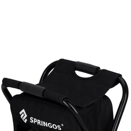 Стул складной для кемпинга и рыбалки Springos черный (CS0012): Максимально допустимая нагрузка 100 кг