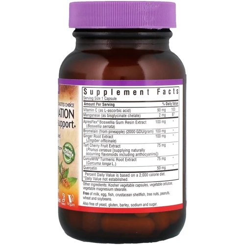 Bluebonnet Nutrition, Targeted Choice, Pain & Inflammation Support, 30 Vegetable Capsules (2028): Форма выпуска Капсулы