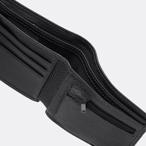 Мужское портмоне Ricco Grande черное (K12020-3bl-black): Материал Натуральная кожа