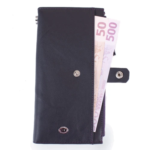 Женский кошелек ST Leather Accessories темно-фиолетовый (NST420-violet) фото 7