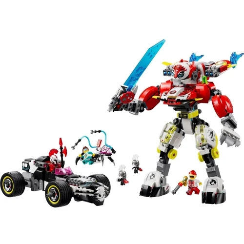 Конструктор LEGO DREAMZzz Робот-тигр Купера та Хот-род авто Зеро 1006 деталей (71497): Рекомендований вік 9+