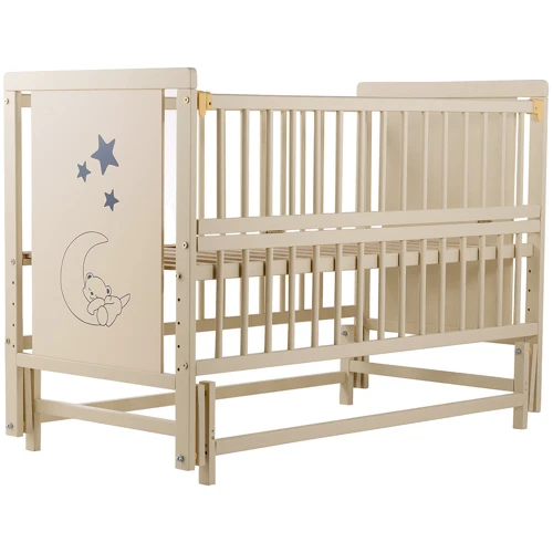 

Кровать Babyroom Медвежонок M-02 маятник, откидной бок, бук, слоновая кость (624463)