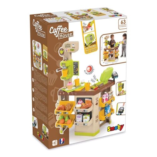 Интерактивная кофейня Smoby "Coffee Hous" со звуковыми эффектами и аксессуарами (350214): Возраст от 3-х лет