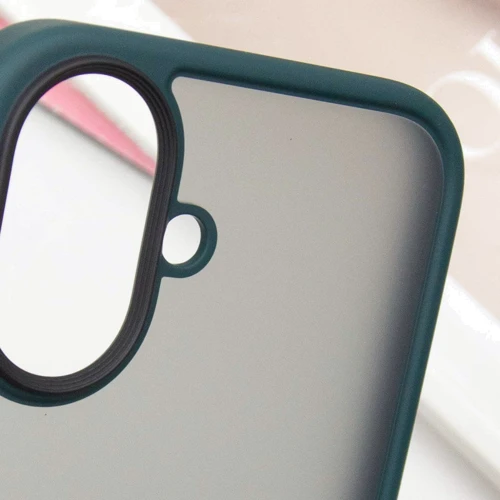 Чехол для iPhone Mobile Case TPU+PC Metal Buttons Green for iPhone 16: Тип аксессуара чехол