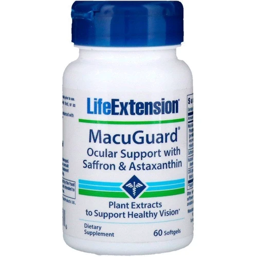 Life Extension MacuGuard Ocular Support with Saffron & Astaxanthin 60 Softgels Здоров'я очей з шафраном і астаксантіном