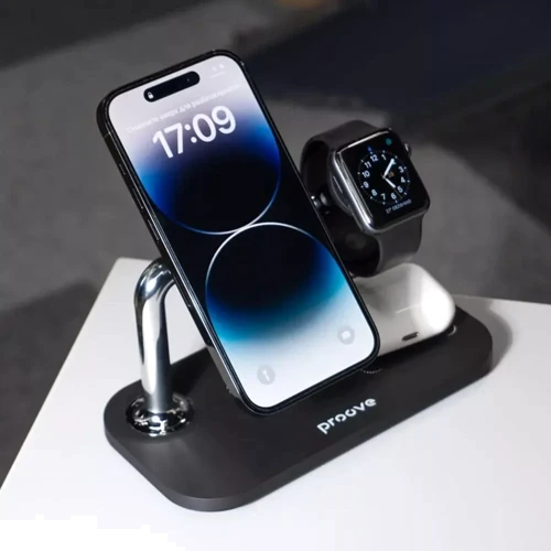 Зарядний пристрій Proove Wireless Charger Magnetic Field 15W Black для iPhone 16 I 15 I 14 I 13 I 12 series, Apple Watch and Apple AirPods фото 6