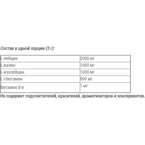 Амінокислота для спорту Vansiton ВСАА 150 g / 30 servings / Unflavored: Смак Без вкуса