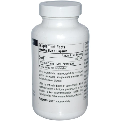 Source Naturals DMAE, 351 mg, 200 Caps: Форма выпуска Капсулы
