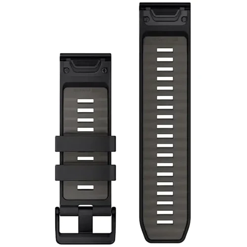 Ремешок Garmin QuickFit 26mm Watch Bands Black/Pebble Gray Silicone (010-13393-00): Цвет черный