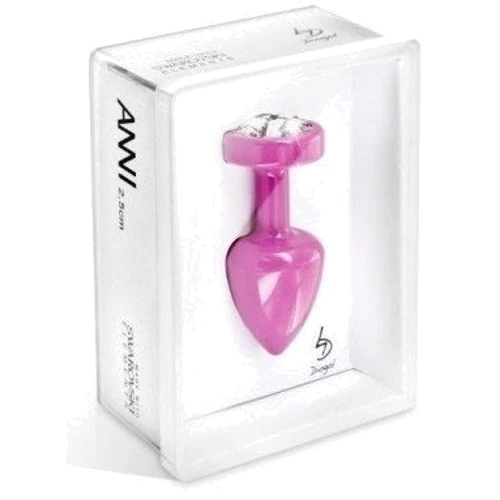 Анальная пробка со стразом Diogol Anni R Clover Pink Кристалл 30мм