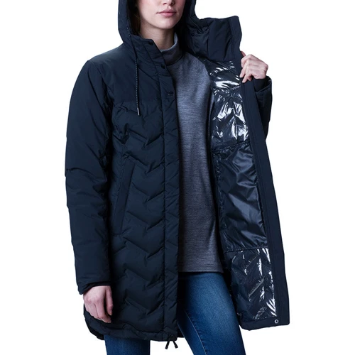 Пуховик Columbia Mountain Croo™ Long Down Jacket 1915311-472 46 синій довгий зимовий з капюшоном: Вид Пуховики