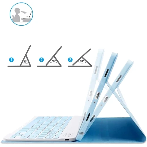Аксессуар для планшетных ПК BeCover Case Smart Keyboard Light Blue for Samsung X115 Galaxy Tab A9 (712358) фото 4