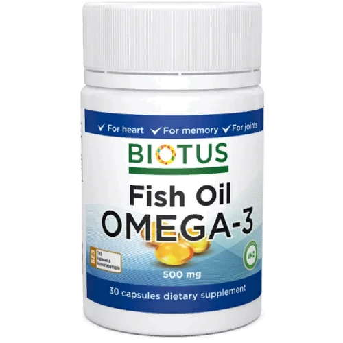 Biotus Omega-3 Fish Oil 500 mg Омега-3 Рыбий Жир исландский 30 Капсул