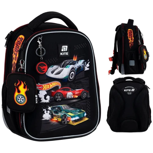 Набор Kite рюкзак + пенал + сумка для обуви 555 Hot Wheels (SET_HW25-555S): Производитель KITE