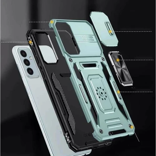 Чехол для телефонов Mobile Case Camshield Army Ring Light Green for Samsung A366 Galaxy A36 5G / A566 Galaxy A56 5G: Цвет зеленый